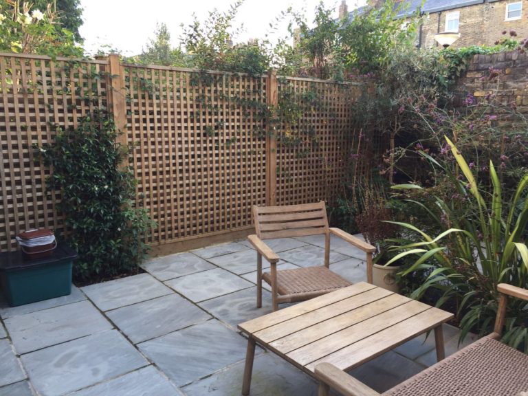 Transformed patio, landscape gardening, West London